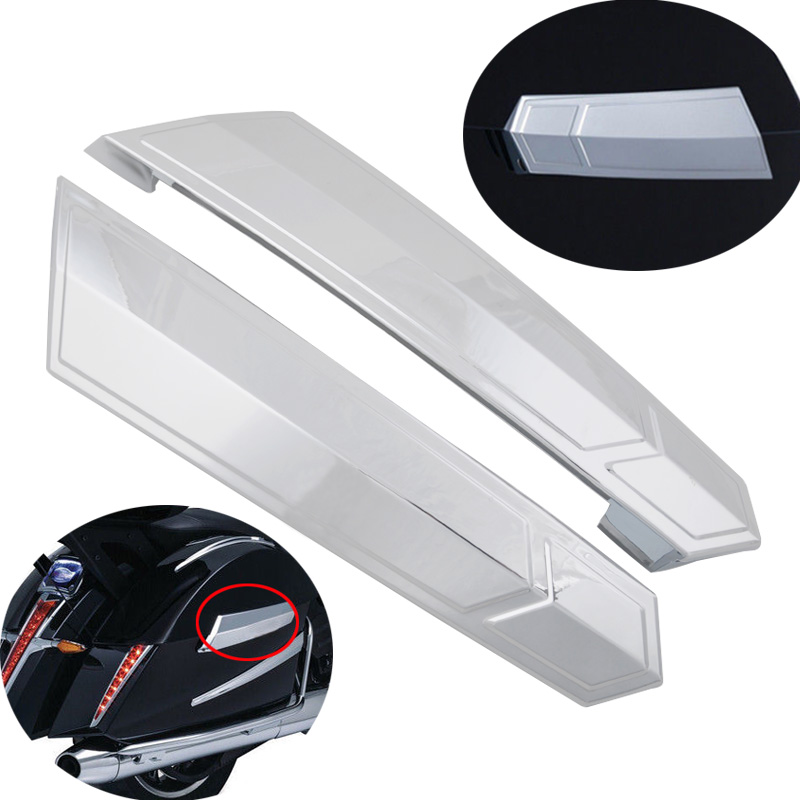 Crossfit G - Motorcycle Parts Silver Saddlebag Hinge Covers